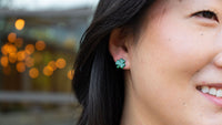 Shamrock Studs - Green Glitter
