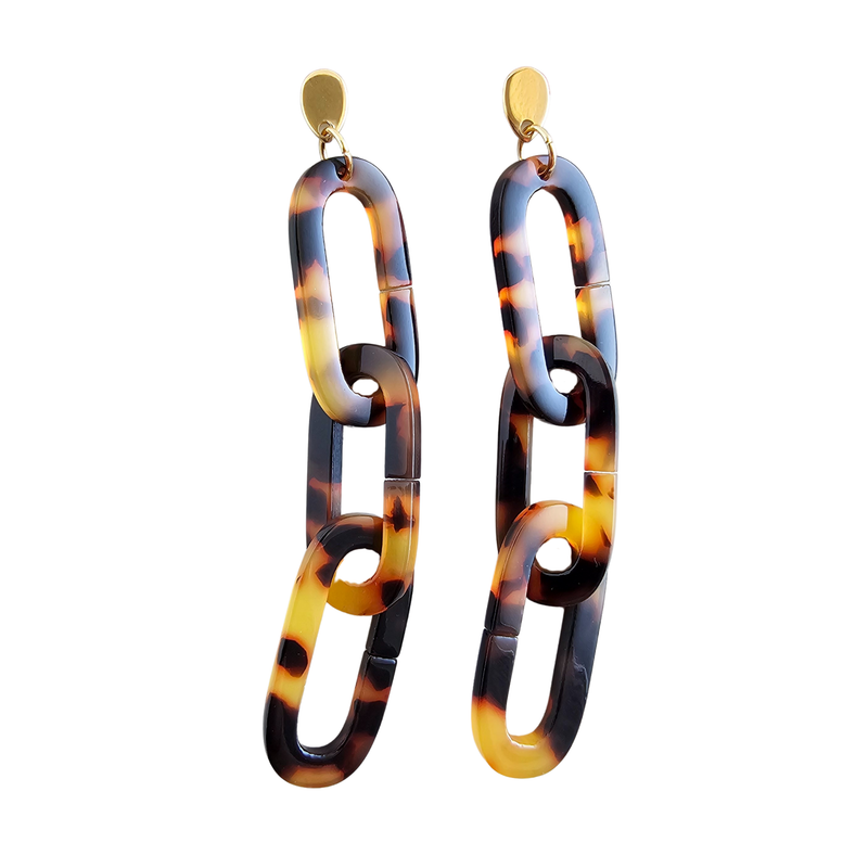 Charlotte Earrings - Tortoise