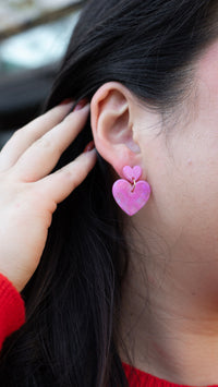 Darling Heart Earrings - Bubblegum Bliss