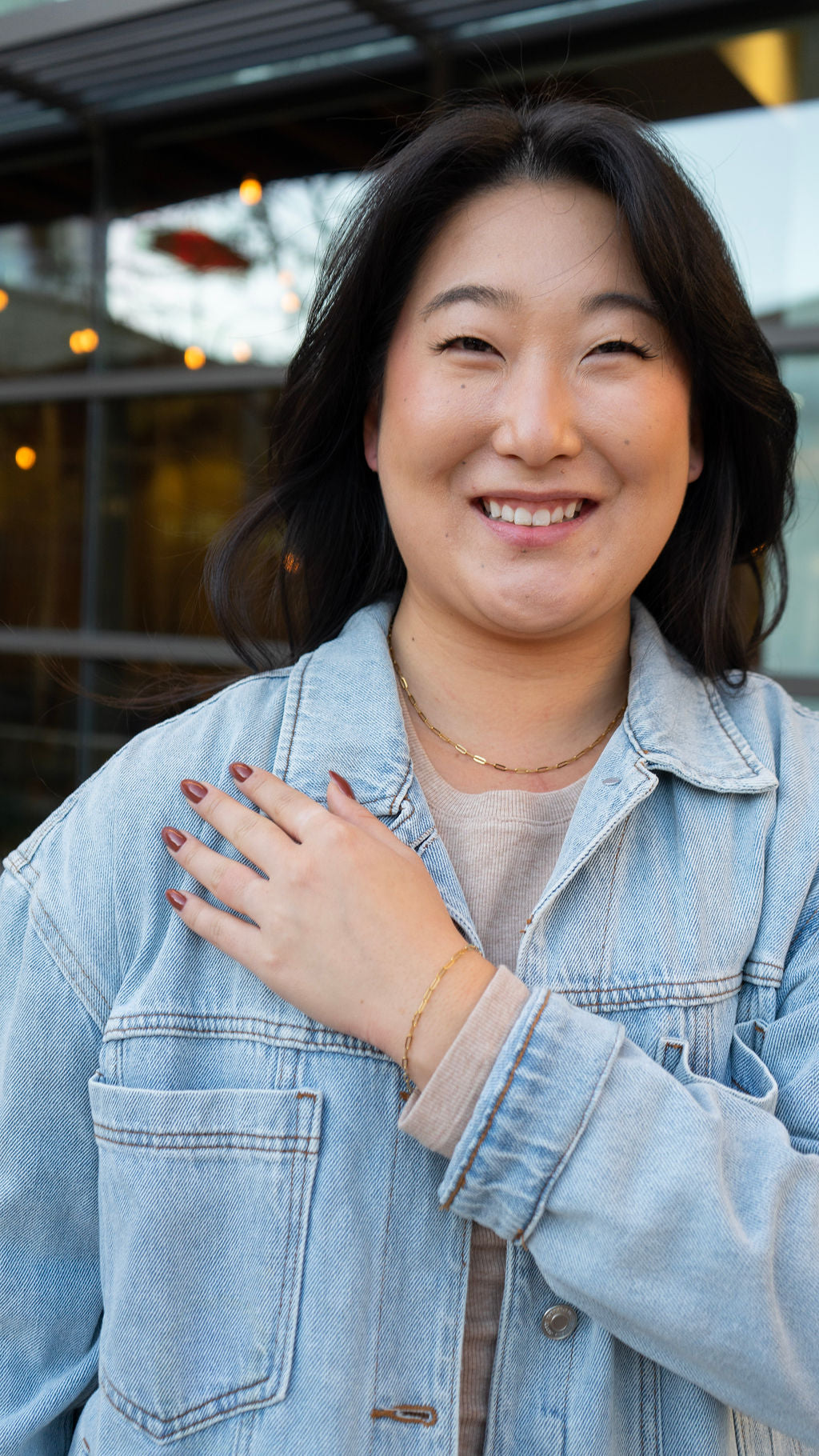 Luxe Gold Delicate Paper Clip Bracelet