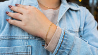 Luxe Gold Delicate Paper Clip Bracelet