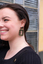 Margot Earrings - Black Gold Flake