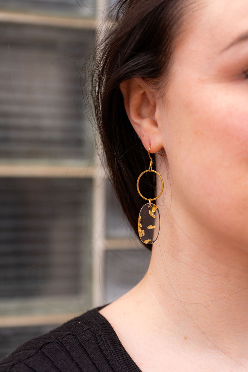 Rene Earrings - Gold Foil