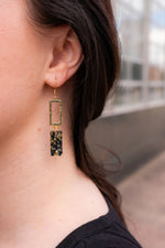 Raya Earrings - Black Gold Flake