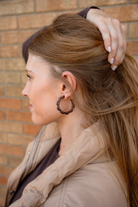 Scarlett Hoops - Cocoa Brown