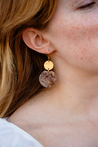 Zoey Mini Earrings - Shimmering Taupe