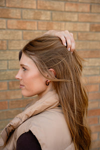 Micro Hoops - Amber Dot