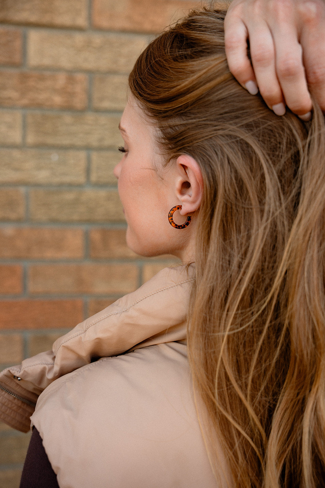 Micro Hoops - Amber Dot