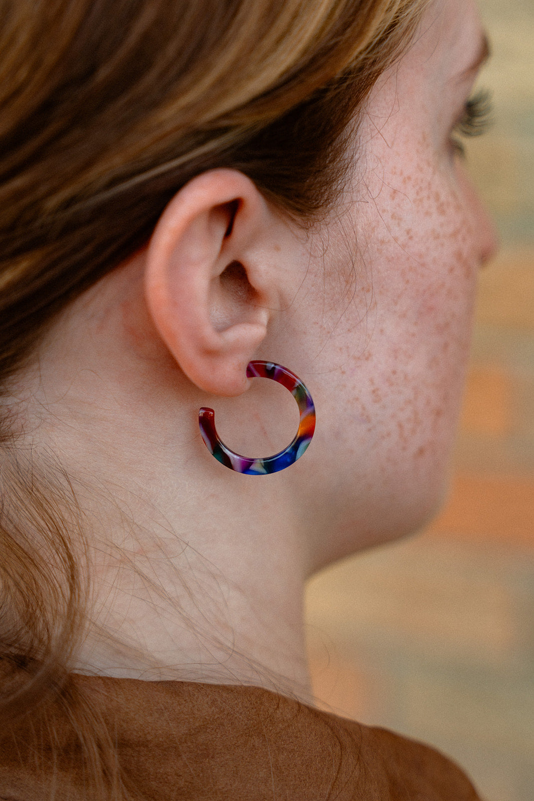 Cam Mini Hoops - Jewel Stained Glass