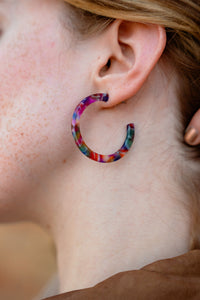 Camy Hoops - Jewel Stained Glass