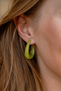 Julie Hoops - Olive Green