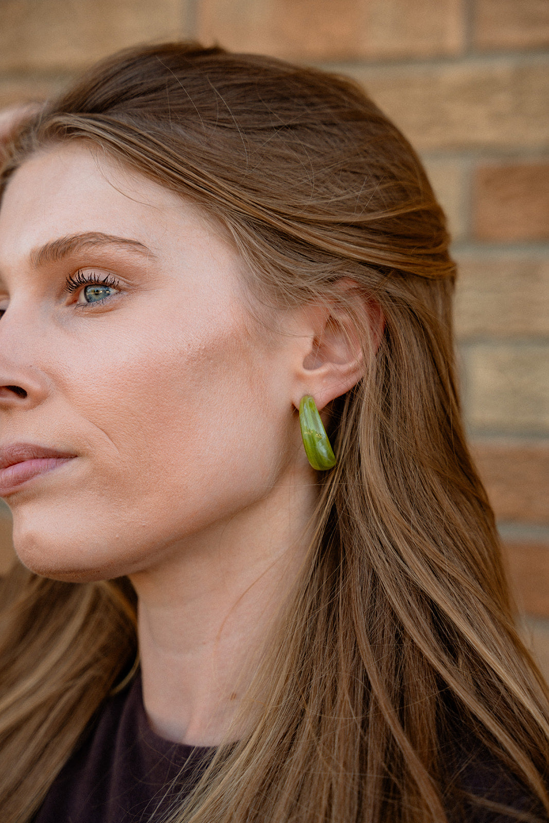 Tara Hoops - Olive Green