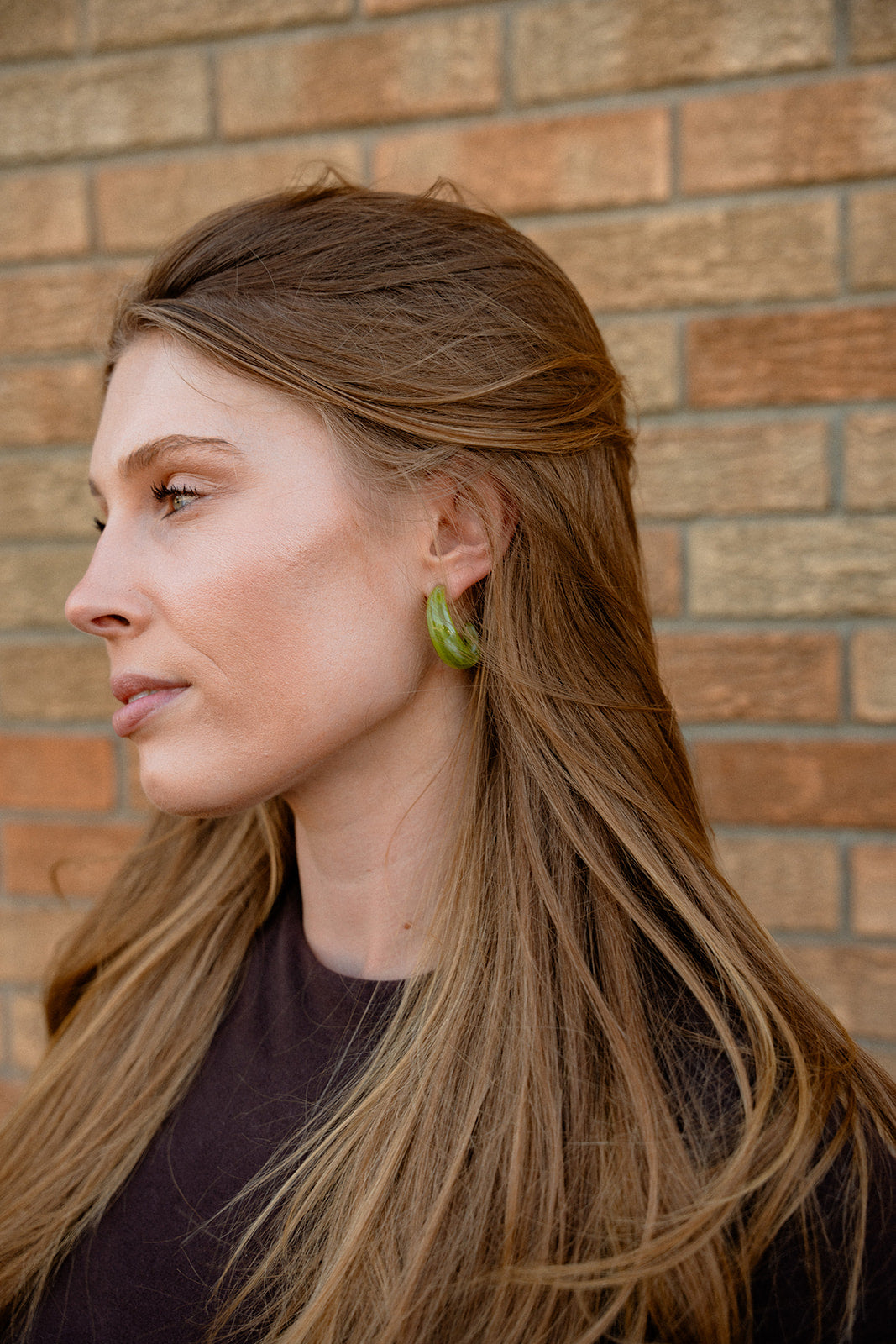 Tara Hoops - Olive Green