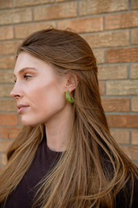 Tara Hoops - Olive Green