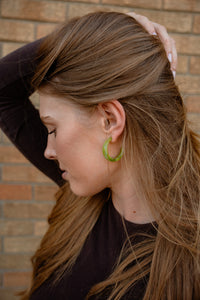 Tara Hoops - Olive Green