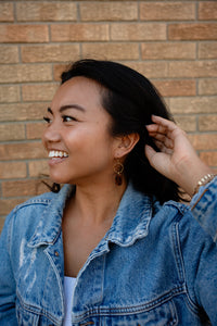 Emma Earrings - Amber Dot