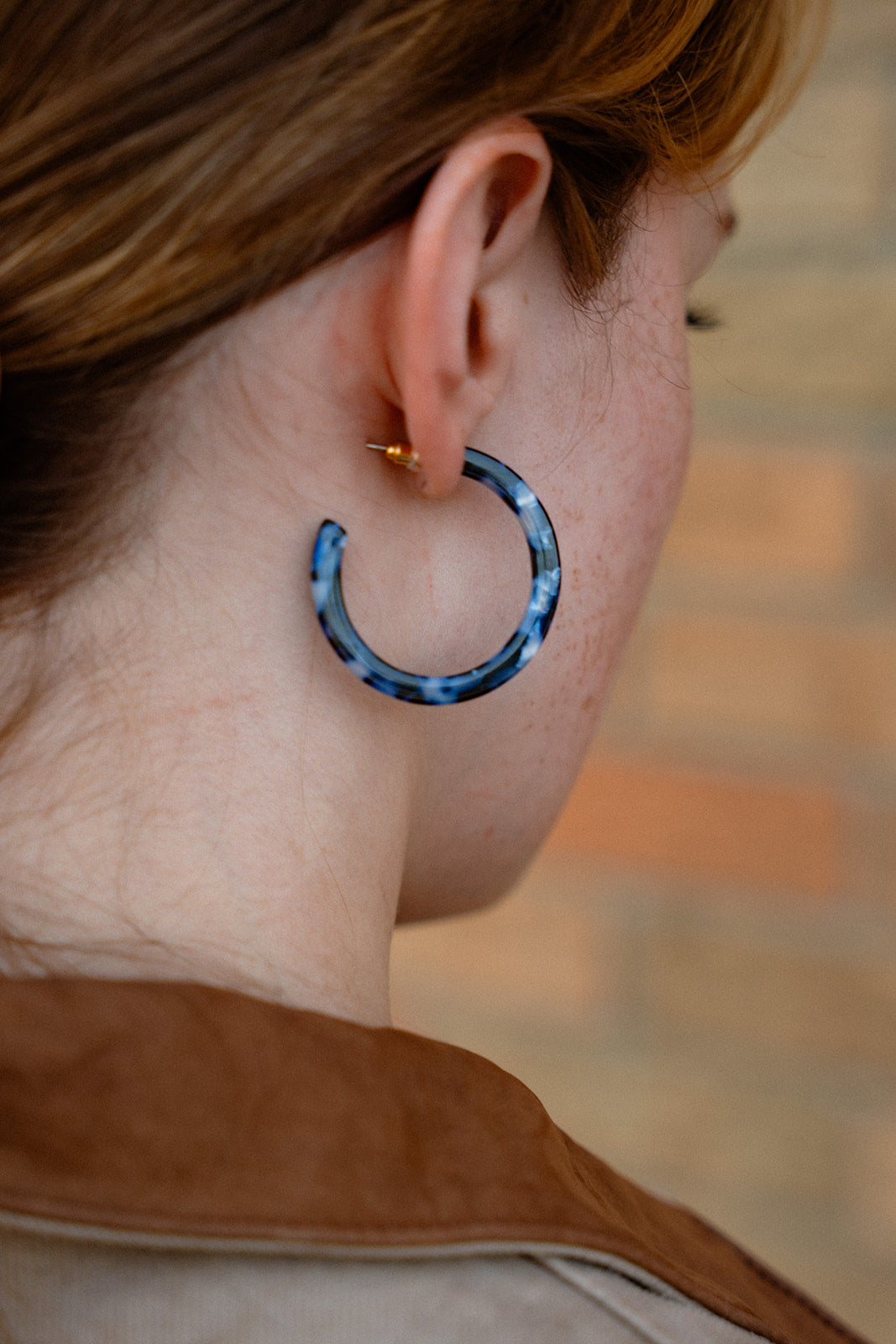 Camy Hoops - Midnight Marble