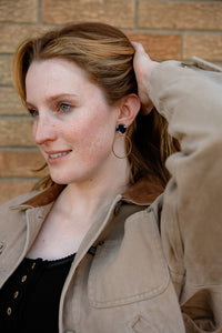 Amelia Earrings - Midnight Marble