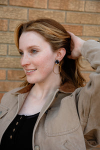 Amelia Earrings - Midnight Marble