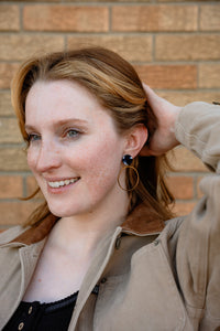 Amelia Earrings - Midnight Marble