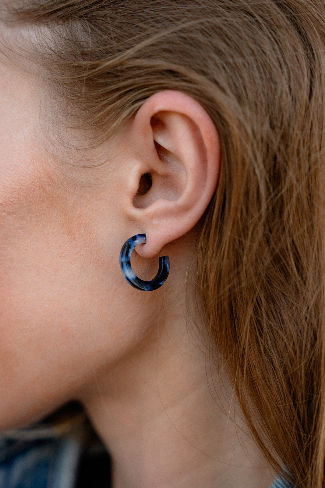 Micro Hoops - Midnight Marble
