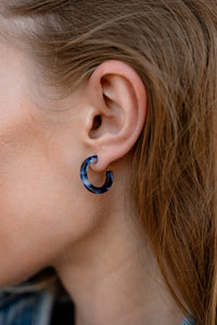 Micro Hoops - Midnight Marble
