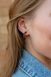 Cam Mini Hoops - Amber Dot