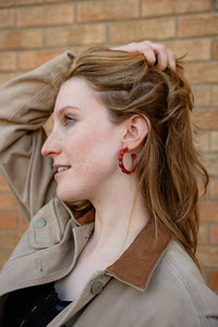 Scarlett Hoops - Crimson Red