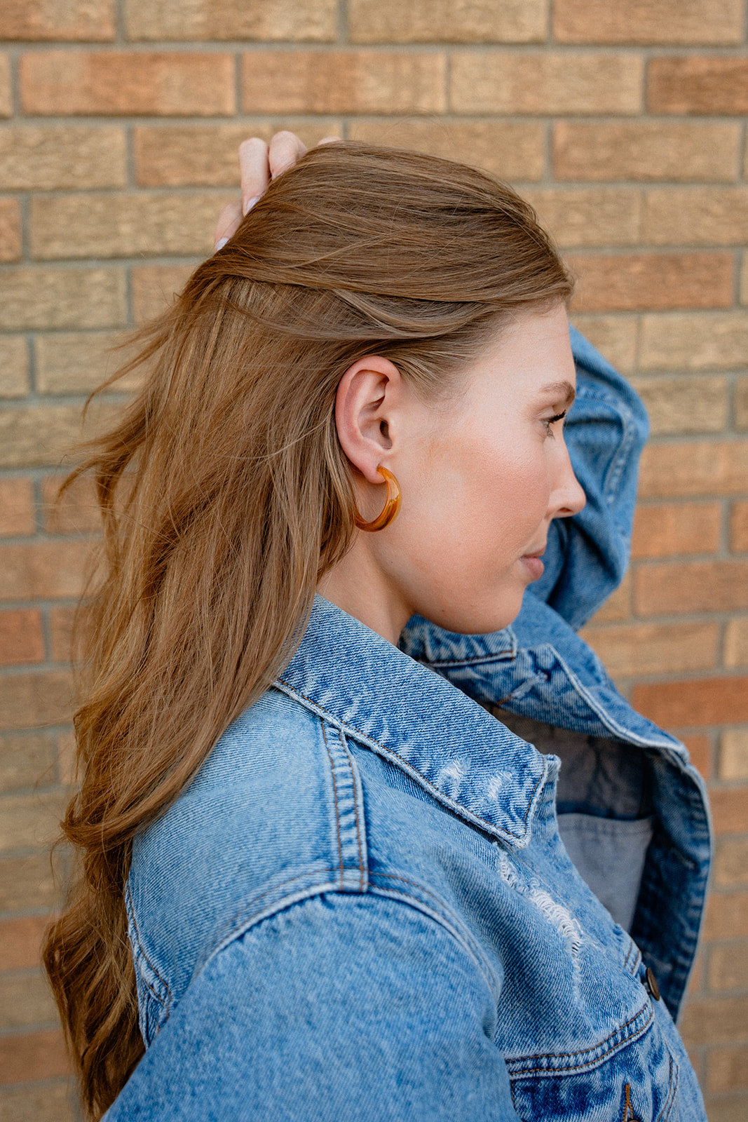Tara Hoops - Light Amber