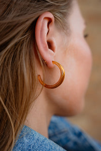 Tara Hoops - Light Amber