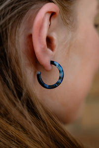 Cam Mini Hoops - Midnight Marble