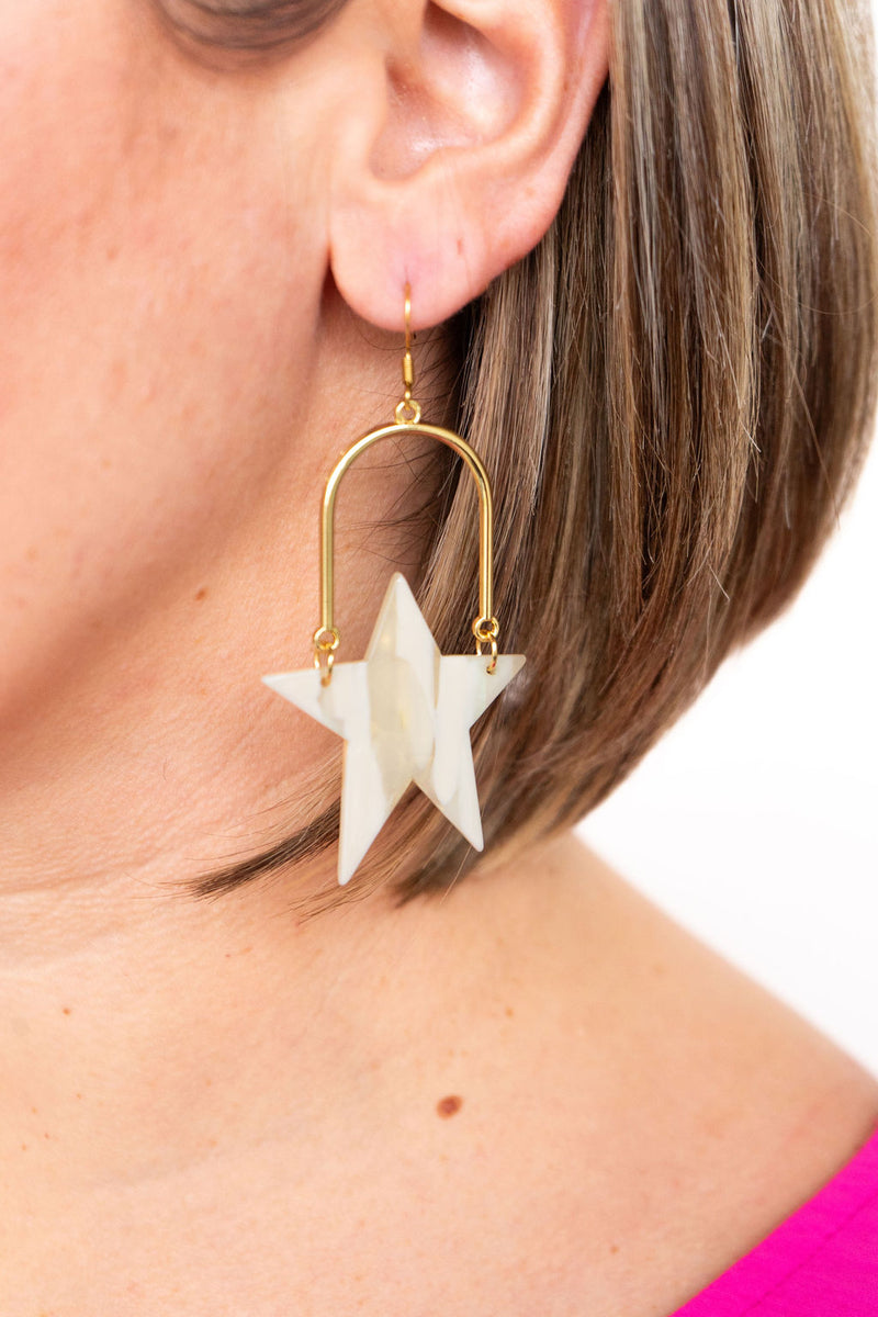 Rosie Star Earrings - Ivory