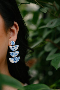 Kennedy Earrings - Greek Goddess Blue