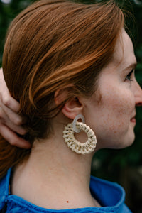 Calypso Earrings - Light Rattan