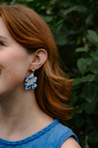 Petunia Earrings - Greek Goddess Blue