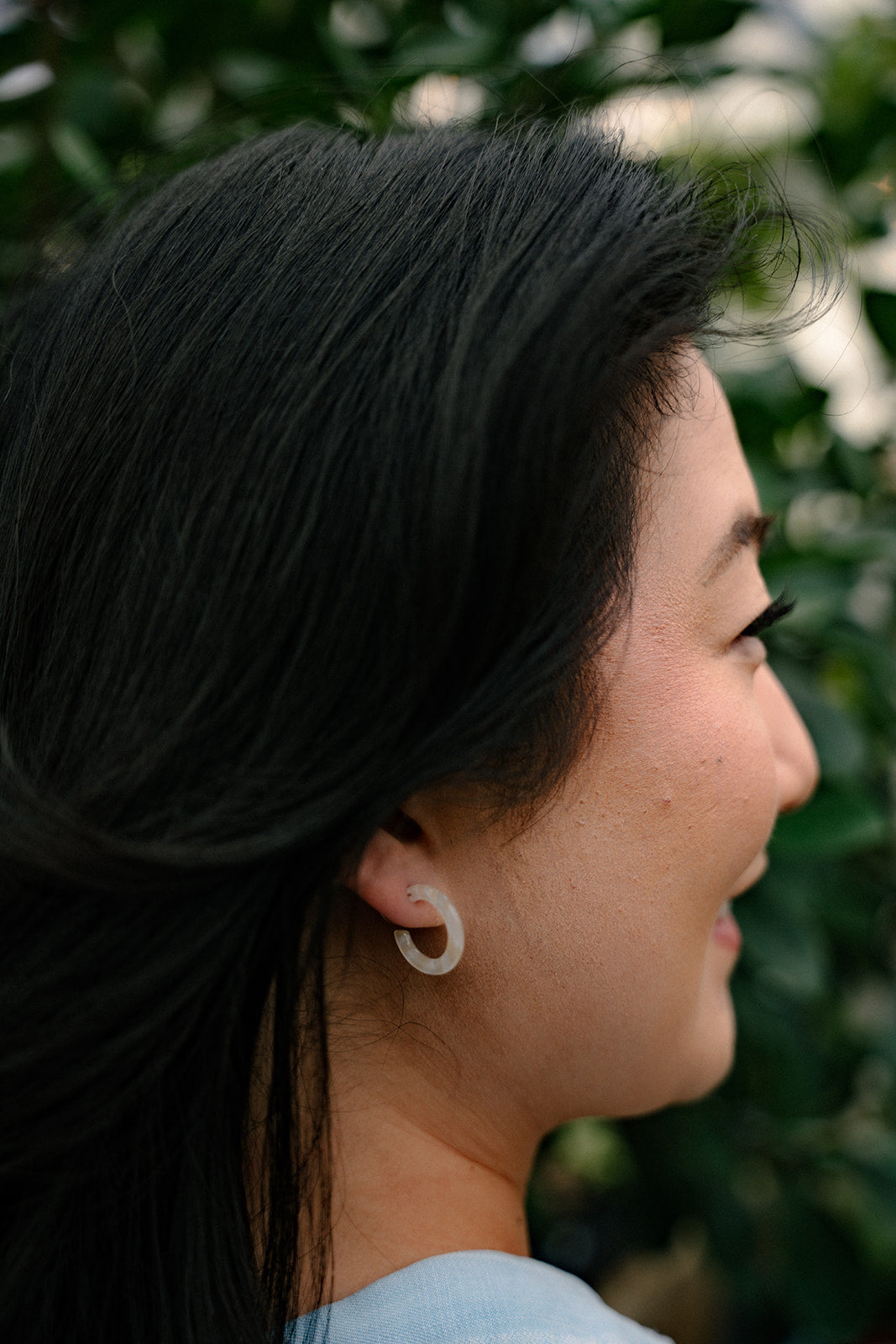 Micro Cam Mini Hoops - Ivory
