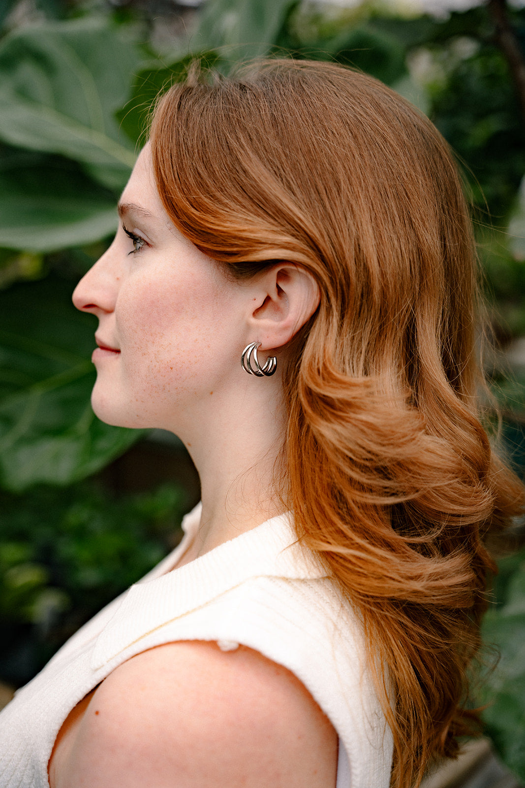 Luxe Treya Hoops - Silver