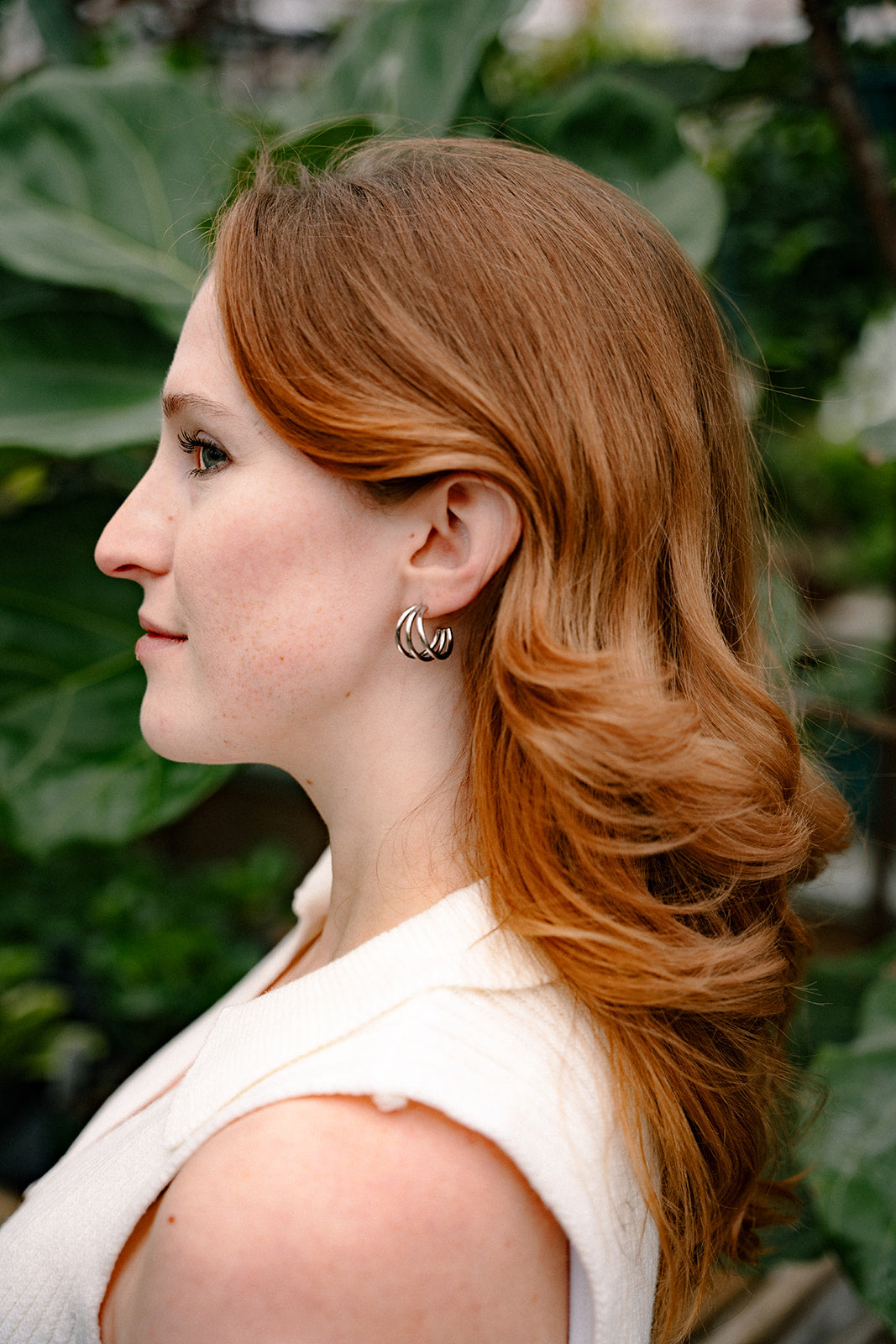 Luxe Treya Hoops - Silver