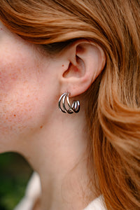 Luxe Treya Hoops - Silver