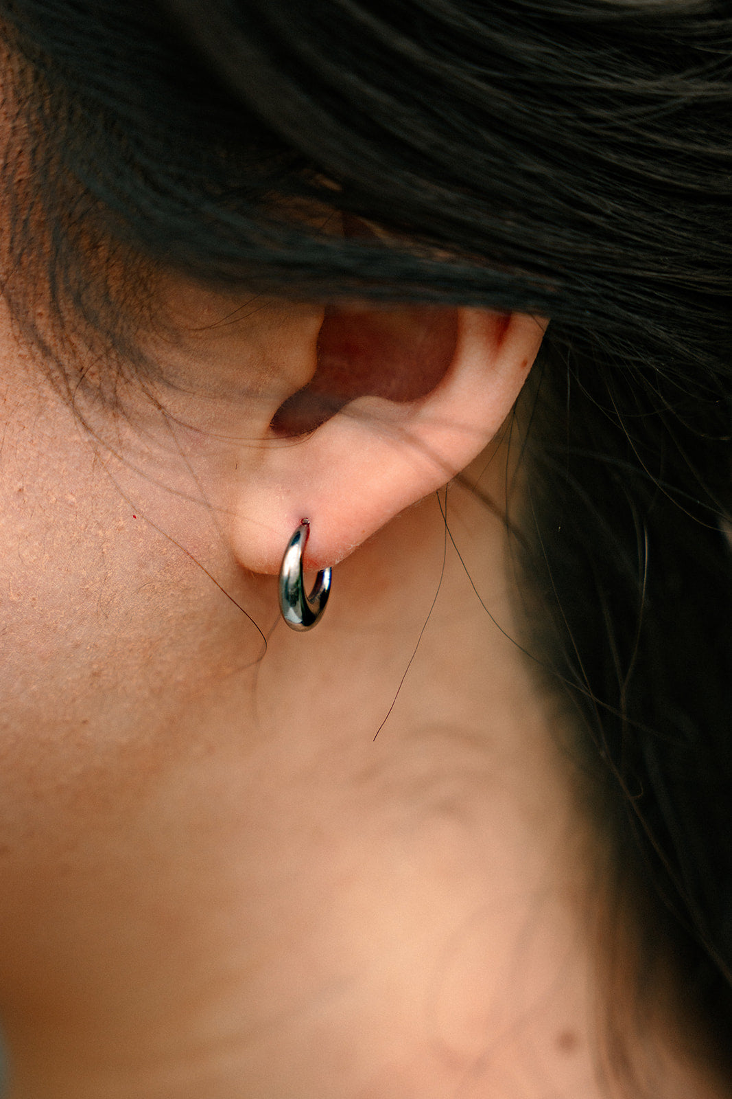 Luxe Selena Hoops - Mini - Silver