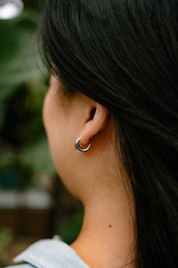 Luxe Selena Hoops - Mini - Silver