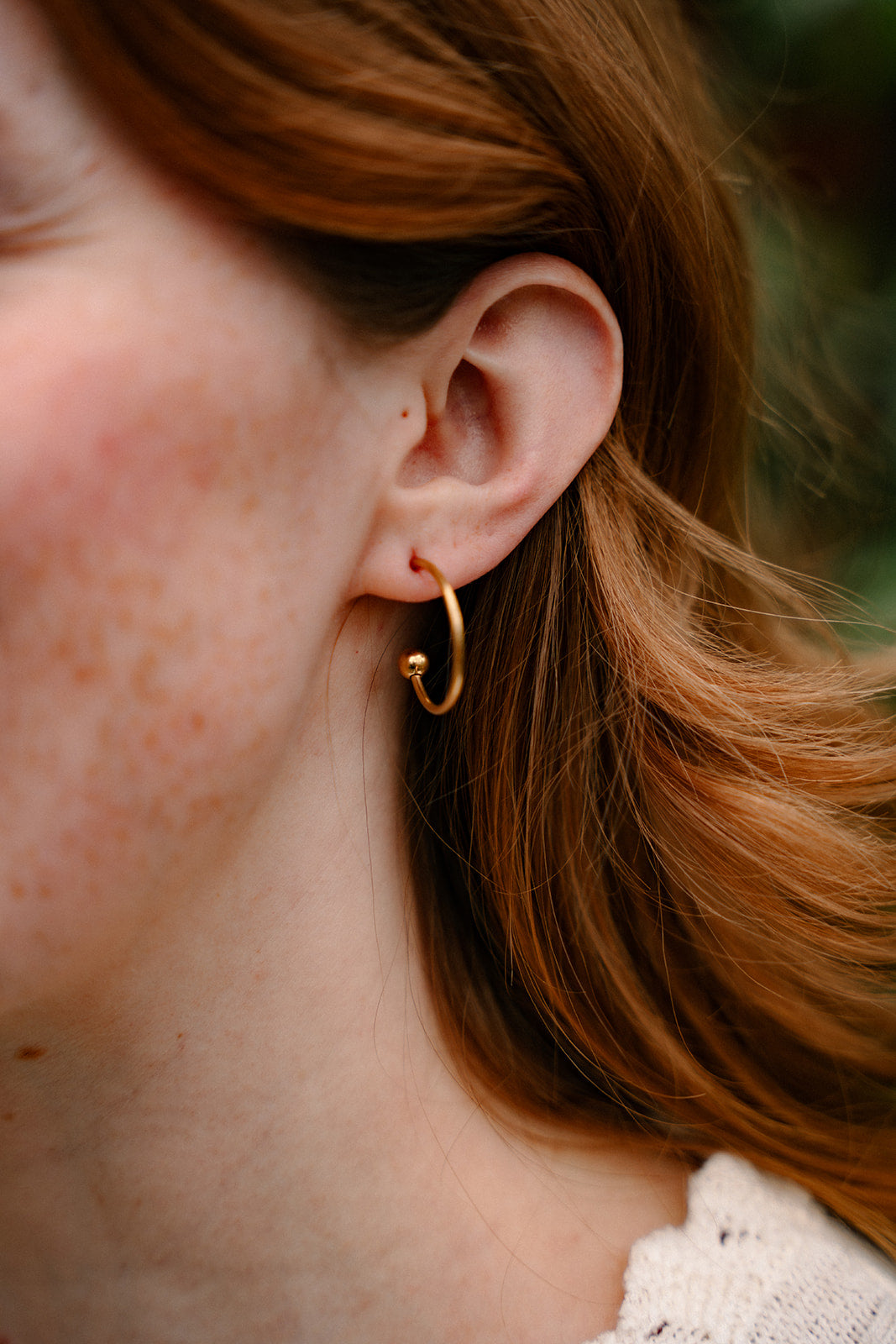 Magnolia Hoops - Olive Green