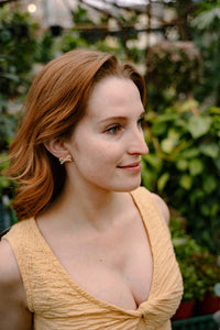 Bowie Studs - Buttercream Dot