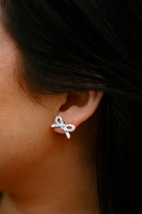 Bowie Studs - Pastel Blue Dot