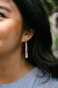 Blair Earrings - Lilac Quartz