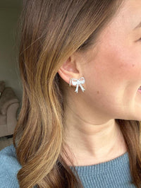 Bow Studs - Light Blue