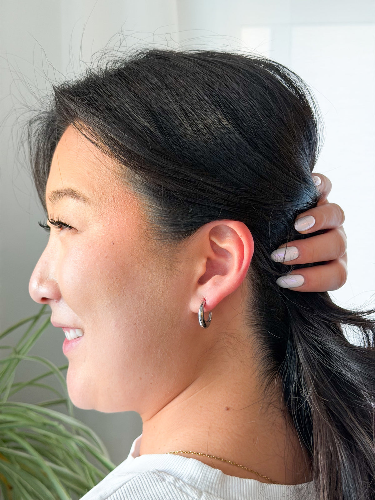 Luxe Selena Hoops - Silver