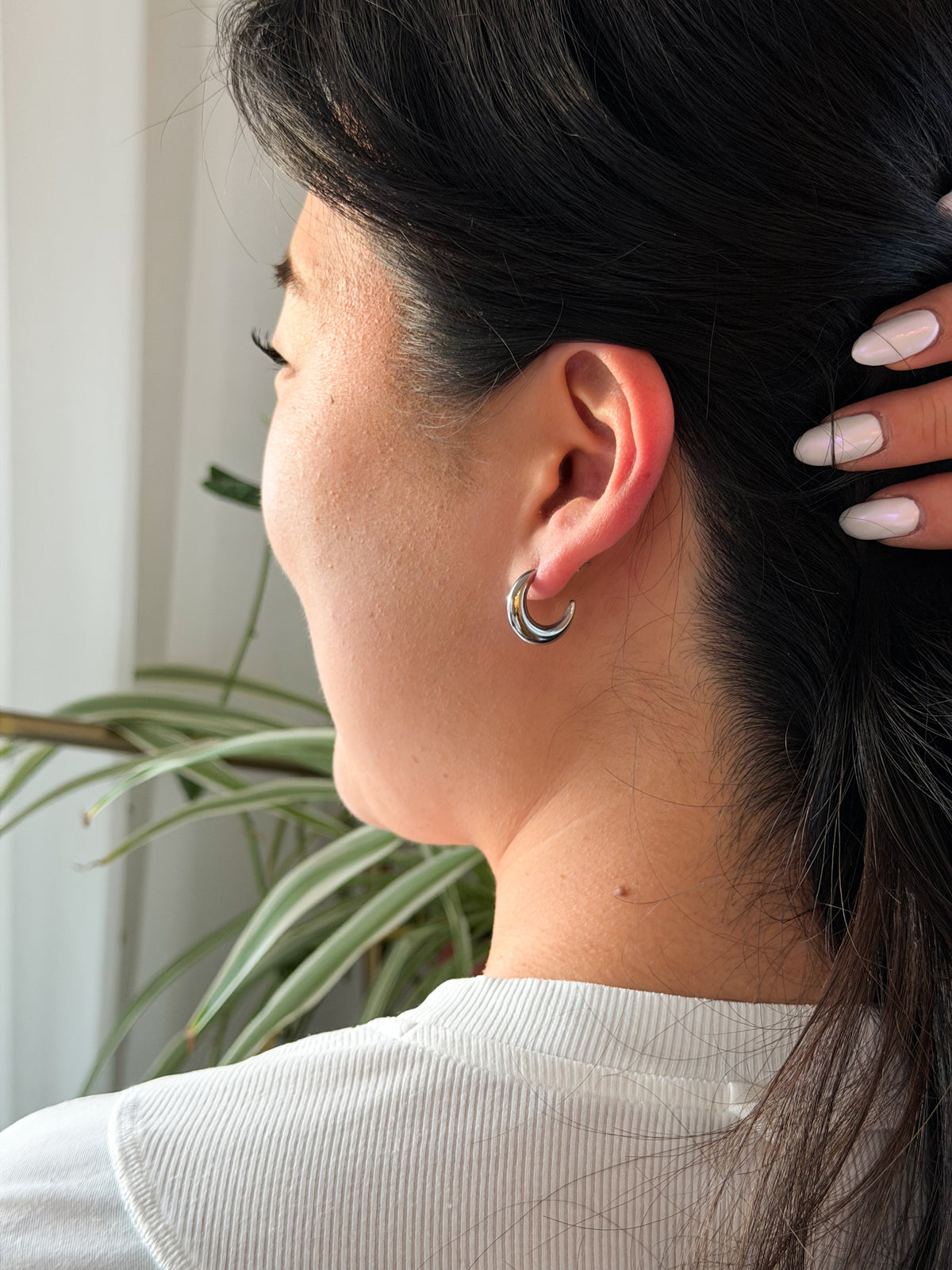 Luxe Selena Hoops - Silver