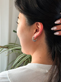 Luxe Selena Hoops - Silver