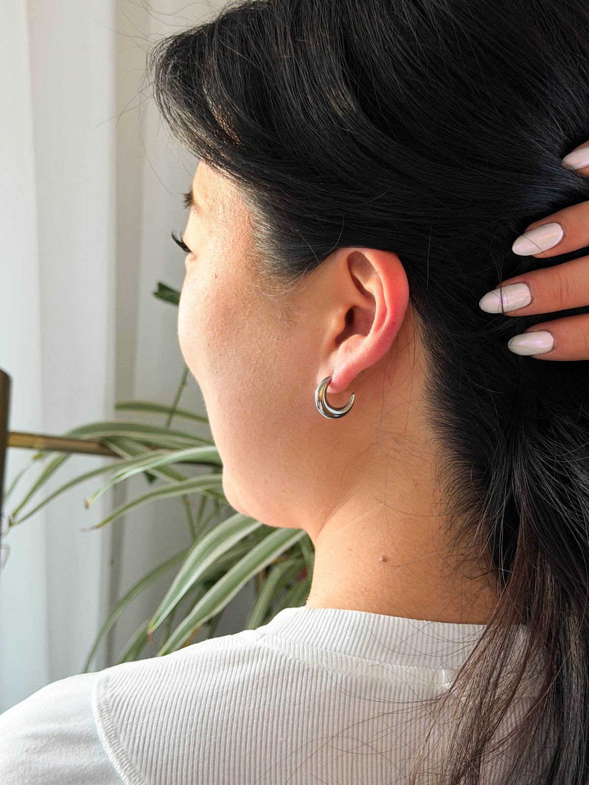 Luxe Selena Hoops - Silver